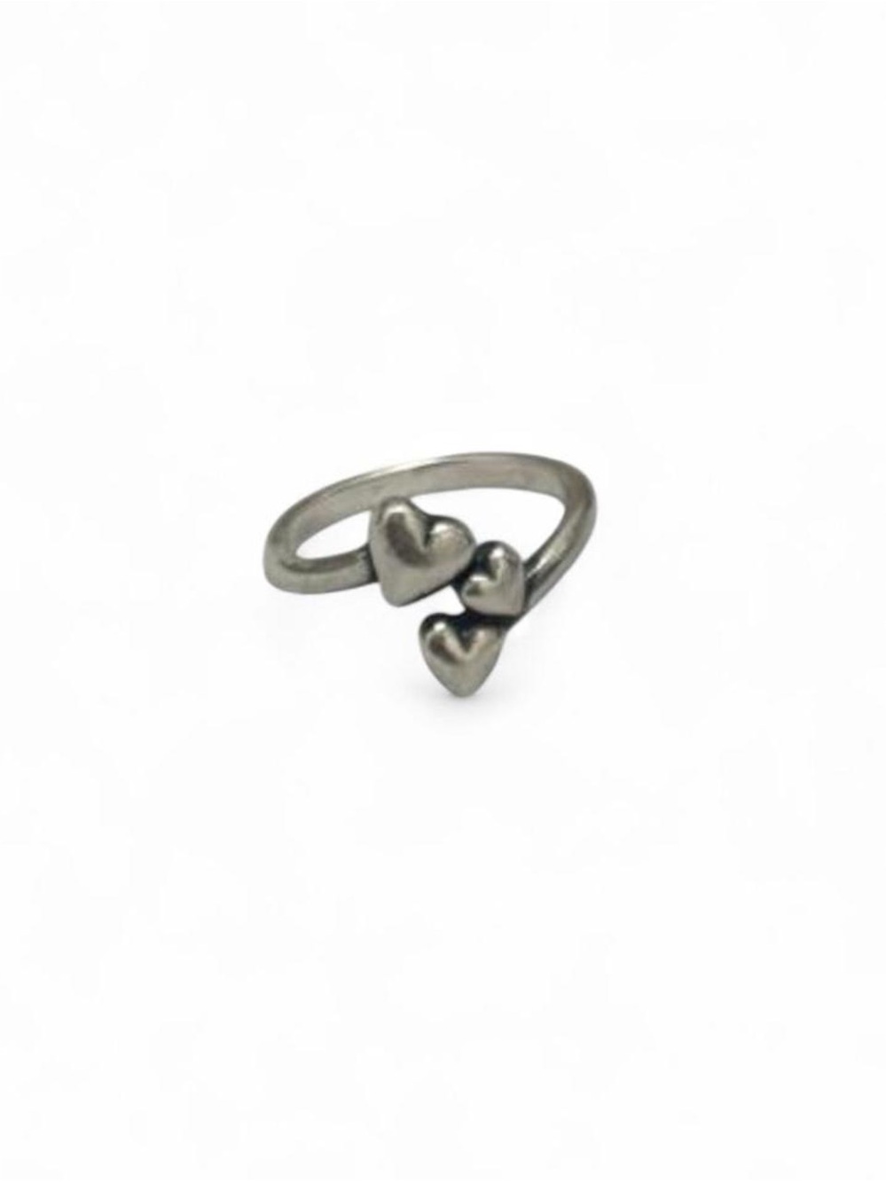 James Avery Sterling Silver Triple Heart Adjustable Ring - Silver